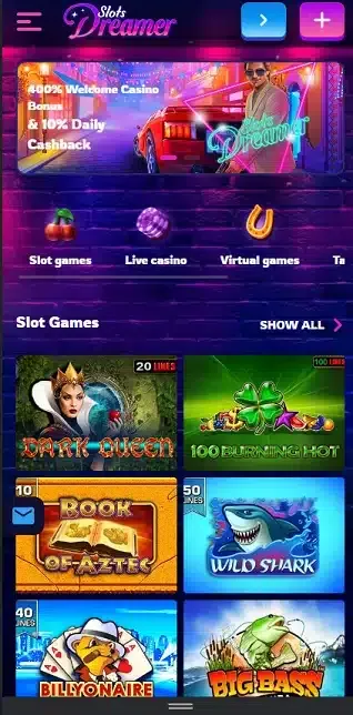Slots dreamer Casino Mobile screenshot